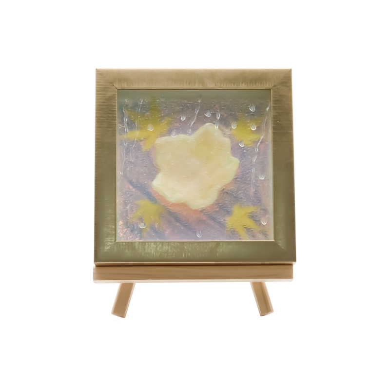 Square Light Yellow Maple Leaf Art Light - Maple Frost