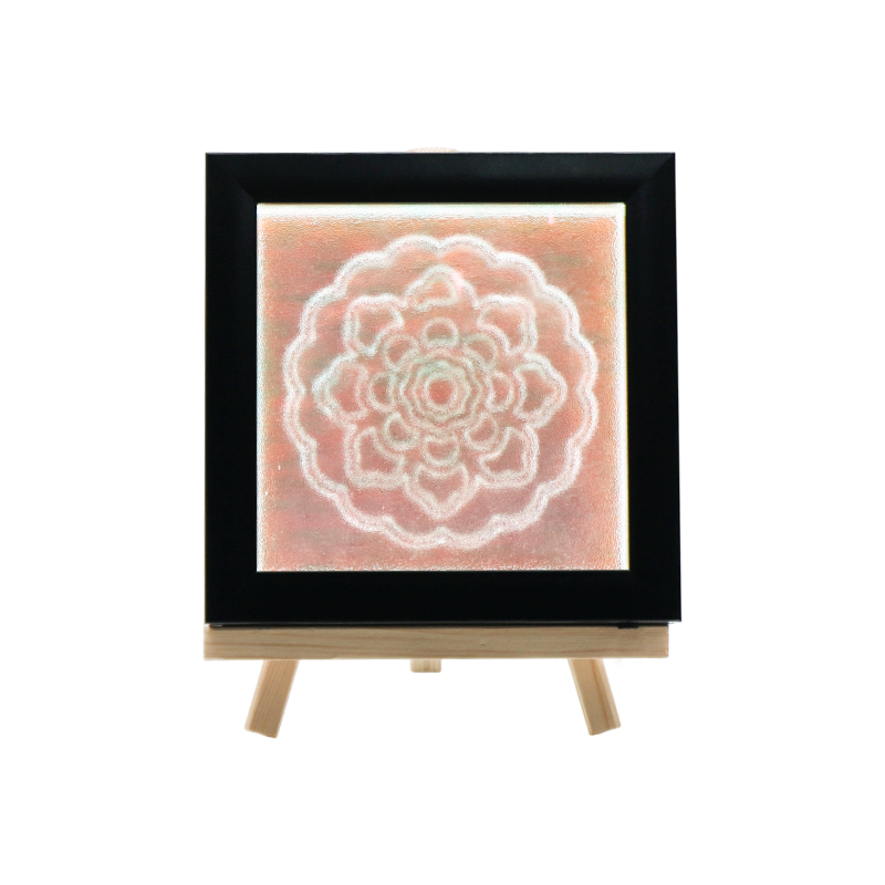 Blue flower pattern white crystal lamp - Tianxiang Ripples
