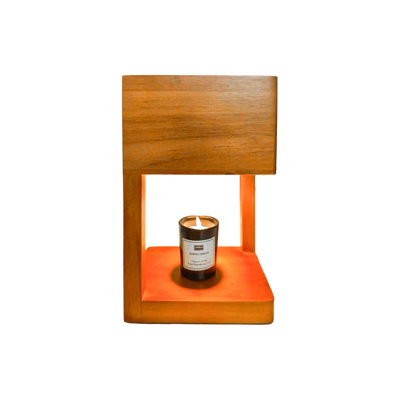 Candle Warmer Lamp With Simple Geometric Frame - Quiet Corner